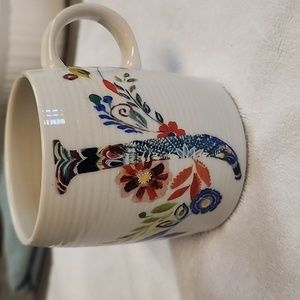 Anthropologie Mug Starla M Hoffman Monogram Letter 'J ' Petal Palette Co…